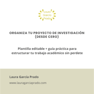 Plantilla editable TFG TFM investigación | Laura G. Prado
